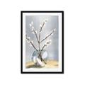 Picture of Cotton Flower In Vase _GroupedProduct_Rectangle_Portrait_Framed_Matted_