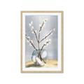 Picture of Cotton Flower In Vase _GroupedProduct_Rectangle_Portrait_Framed_Matted_