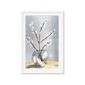 Picture of Cotton Flower In Vase _GroupedProduct_Rectangle_Portrait_Framed_Matted_