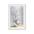 Picture of Cotton Flower In Vase _GroupedProduct_Rectangle_Portrait_Framed_Matted_
