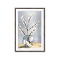 Picture of Cotton Flower In Vase _GroupedProduct_Rectangle_Portrait_Framed_Matted_