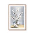 Picture of Cotton Flower In Vase _GroupedProduct_Rectangle_Portrait_Framed_Matted_
