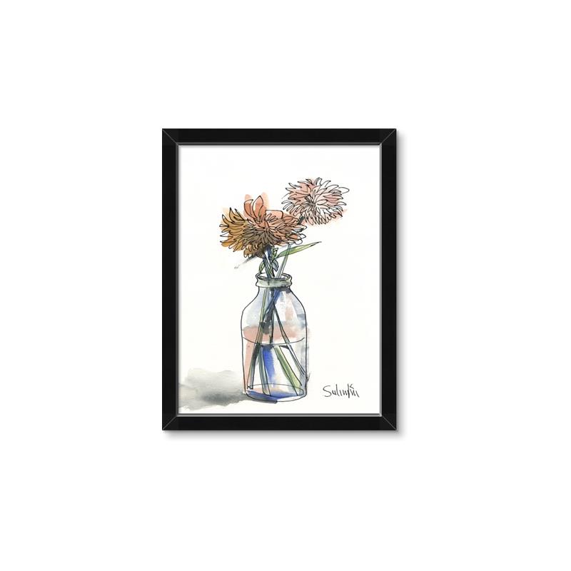Picture of Flower In Bottle _GroupedProduct_Rectangle_Portrait_Framed_Matted_