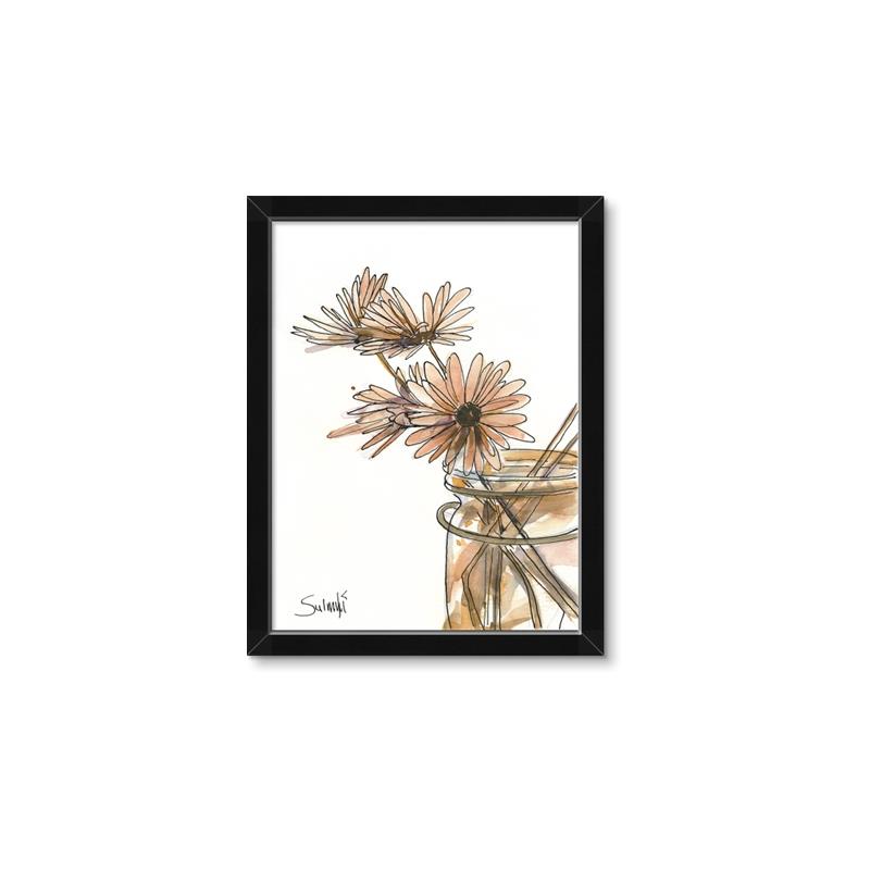Picture of Linen Daisies _GroupedProduct_Rectangle_Portrait_Framed_Matted_