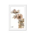 Picture of Linen Daisies _GroupedProduct_Rectangle_Portrait_Framed_Matted_