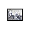 Picture of Modern Blue Floral _GroupedProduct_Rectangle_Landscape_Framed_Matted_