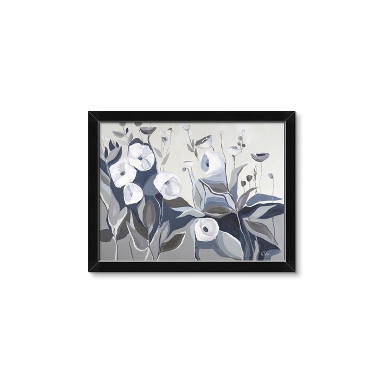 Picture of Modern Blue Floral _GroupedProduct_Rectangle_Landscape_Framed_Matted_