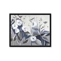 Picture of Modern Blue Floral _GroupedProduct_Rectangle_Landscape_Framed_Matted_