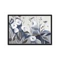 Picture of Modern Blue Floral _GroupedProduct_Rectangle_Landscape_Framed_Matted_