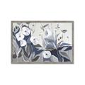 Picture of Modern Blue Floral _GroupedProduct_Rectangle_Landscape_Framed_Matted_