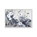 Picture of Modern Blue Floral _GroupedProduct_Rectangle_Landscape_Framed_Matted_