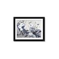 Picture of Modern Blue Floral _GroupedProduct_Rectangle_Landscape_Framed_Matted_