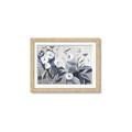 Picture of Modern Blue Floral _GroupedProduct_Rectangle_Landscape_Framed_Matted_