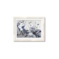 Picture of Modern Blue Floral _GroupedProduct_Rectangle_Landscape_Framed_Matted_