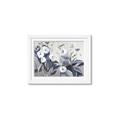 Picture of Modern Blue Floral _GroupedProduct_Rectangle_Landscape_Framed_Matted_