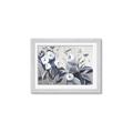 Picture of Modern Blue Floral _GroupedProduct_Rectangle_Landscape_Framed_Matted_