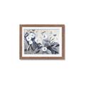 Picture of Modern Blue Floral _GroupedProduct_Rectangle_Landscape_Framed_Matted_