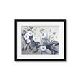 Picture of Modern Blue Floral _GroupedProduct_Rectangle_Landscape_Framed_Matted_