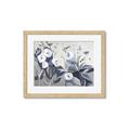Picture of Modern Blue Floral _GroupedProduct_Rectangle_Landscape_Framed_Matted_