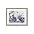 Picture of Modern Blue Floral _GroupedProduct_Rectangle_Landscape_Framed_Matted_