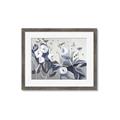 Picture of Modern Blue Floral _GroupedProduct_Rectangle_Landscape_Framed_Matted_