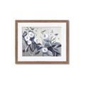 Picture of Modern Blue Floral _GroupedProduct_Rectangle_Landscape_Framed_Matted_