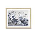 Picture of Modern Blue Floral _GroupedProduct_Rectangle_Landscape_Framed_Matted_