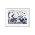 Picture of Modern Blue Floral _GroupedProduct_Rectangle_Landscape_Framed_Matted_
