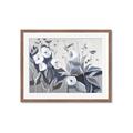 Picture of Modern Blue Floral _GroupedProduct_Rectangle_Landscape_Framed_Matted_