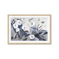 Picture of Modern Blue Floral _GroupedProduct_Rectangle_Landscape_Framed_Matted_