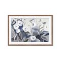 Picture of Modern Blue Floral _GroupedProduct_Rectangle_Landscape_Framed_Matted_