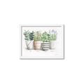 Picture of Pots With Flower I _GroupedProduct_Rectangle_Landscape_Framed_Matted_