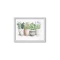 Picture of Pots With Flower I _GroupedProduct_Rectangle_Landscape_Framed_Matted_