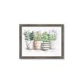 Picture of Pots With Flower I _GroupedProduct_Rectangle_Landscape_Framed_Matted_