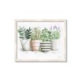 Picture of Pots With Flower I _GroupedProduct_Rectangle_Landscape_Framed_Matted_