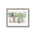 Picture of Pots With Flower I _GroupedProduct_Rectangle_Landscape_Framed_Matted_