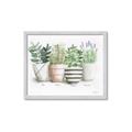 Picture of Pots With Flower I _GroupedProduct_Rectangle_Landscape_Framed_Matted_