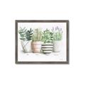 Picture of Pots With Flower I _GroupedProduct_Rectangle_Landscape_Framed_Matted_