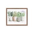 Picture of Pots With Flower I _GroupedProduct_Rectangle_Landscape_Framed_Matted_