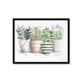 Picture of Pots With Flower I _GroupedProduct_Rectangle_Landscape_Framed_Matted_