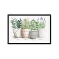 Picture of Pots With Flower I _GroupedProduct_Rectangle_Landscape_Framed_Matted_
