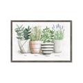 Picture of Pots With Flower I _GroupedProduct_Rectangle_Landscape_Framed_Matted_