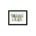 Picture of Pots With Flower I _GroupedProduct_Rectangle_Landscape_Framed_Matted_