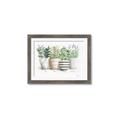 Picture of Pots With Flower I _GroupedProduct_Rectangle_Landscape_Framed_Matted_
