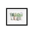 Picture of Pots With Flower I _GroupedProduct_Rectangle_Landscape_Framed_Matted_