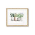 Picture of Pots With Flower I _GroupedProduct_Rectangle_Landscape_Framed_Matted_