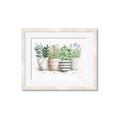 Picture of Pots With Flower I _GroupedProduct_Rectangle_Landscape_Framed_Matted_