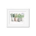 Picture of Pots With Flower I _GroupedProduct_Rectangle_Landscape_Framed_Matted_