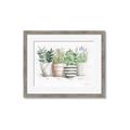 Picture of Pots With Flower I _GroupedProduct_Rectangle_Landscape_Framed_Matted_