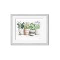 Picture of Pots With Flower I _GroupedProduct_Rectangle_Landscape_Framed_Matted_